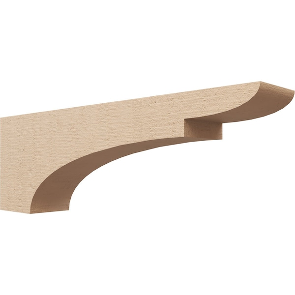 Ekena Millwork 5"W x 30"D x 10"H Thin Yorktown Rough Cedar Woodgrain TimberThane Corbel, Primed Tan CORUR05X30X10YORRCPR - main
